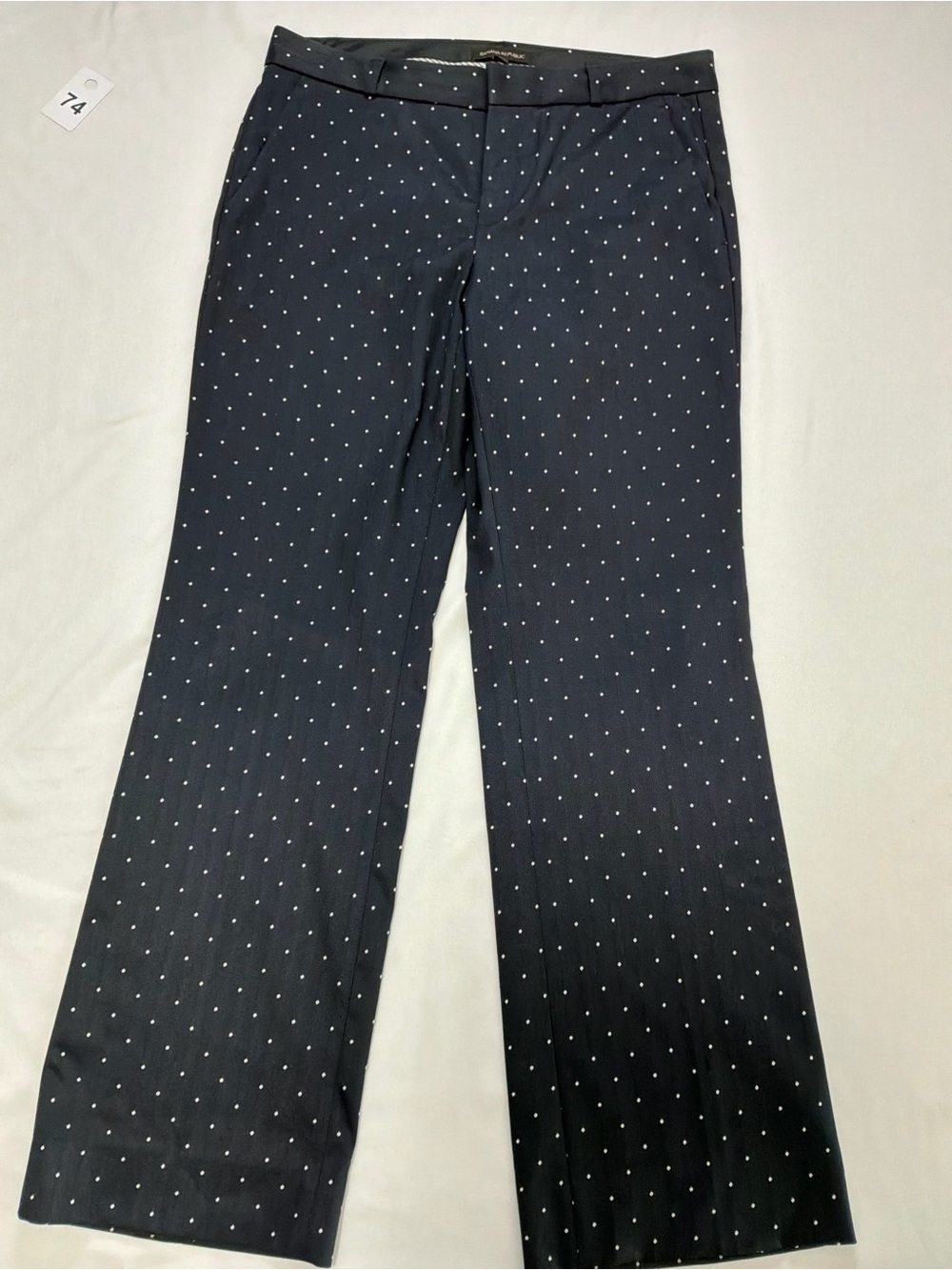 Banana Republic Navy Wide Leg Jeans with White Polka Dots